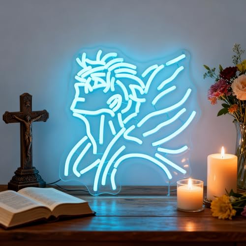 Image of Monarch's Sigil Neon Sign, Ice Blue, 13x13 Inch | Leveling Inspired, LED Wall Art, Anime Room Decor for Gaming, USB Dimmable, Collector's Edition