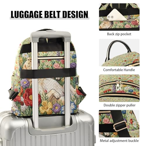 Sac à main pour ordinateur portable 14" matelassé fleurs