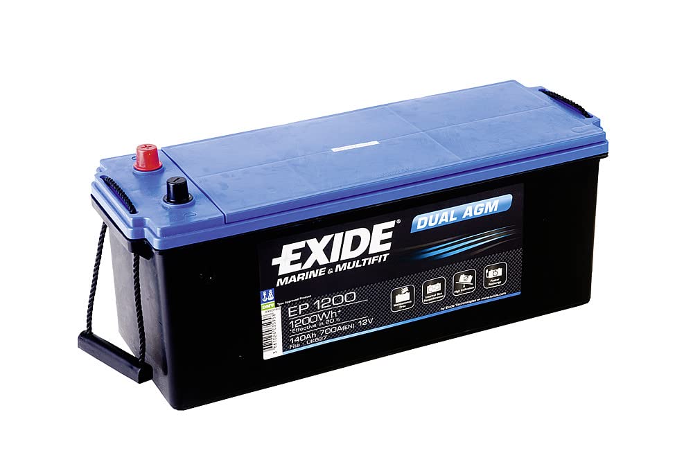 BATERÍA 12V/140AH - 700 CCA - DUAL AGM EXIDE EP1200