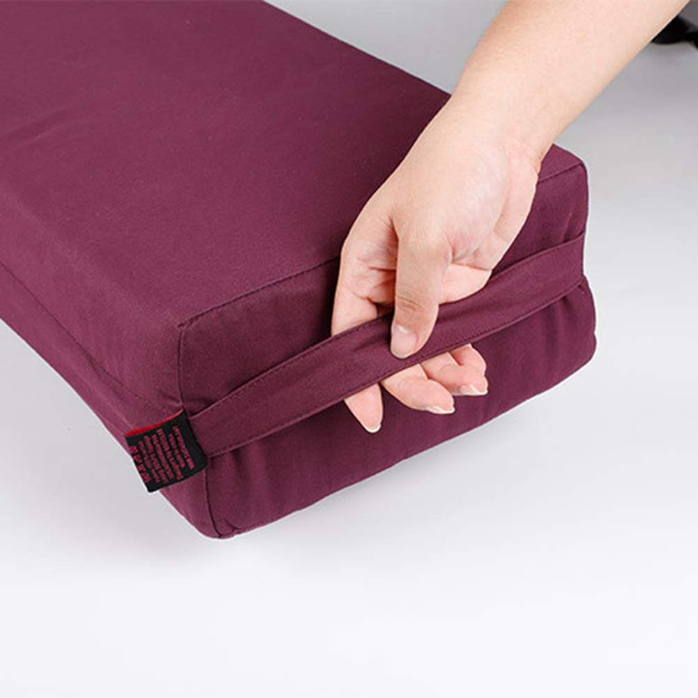 GZD Yoga Meditación Bolster Rectangular Almohada de Alta Densidad de Rebote Esponja llenado-Lavable Cubierta - collarín de la Yoga Cojín - Yoga Almohada,Gris