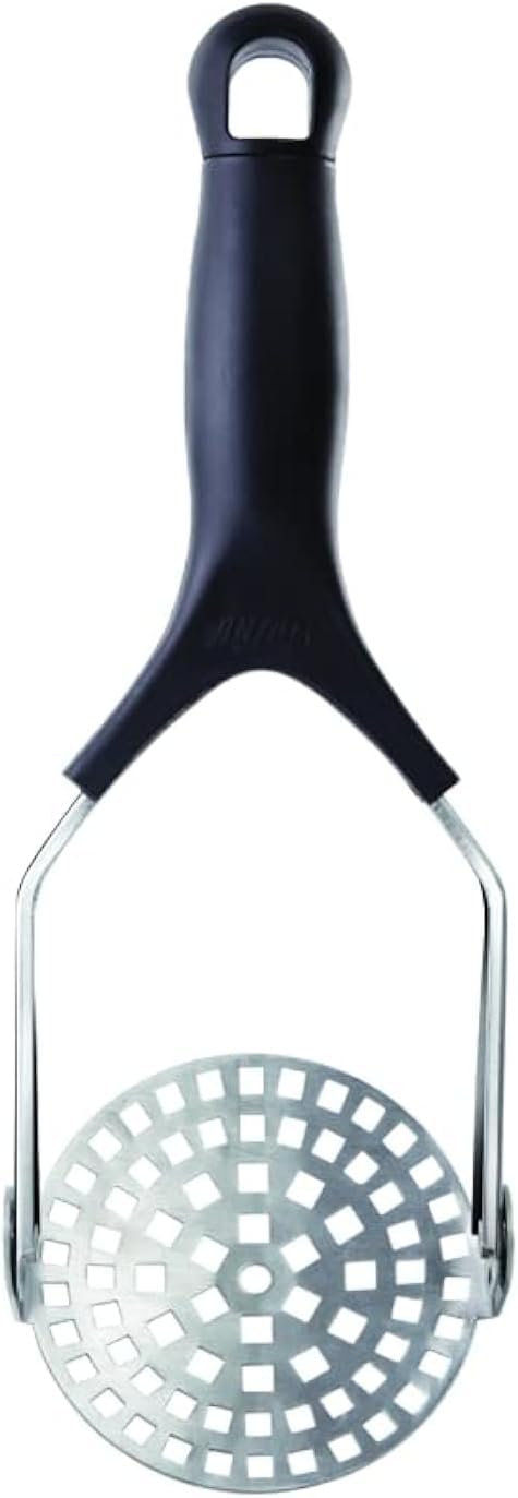 Anjali Stainless Steel Flexible Potato Masher Take Less Space, Gives a Good Grip for Vegetable Smasher, Boiled Potatoes, Pav Bhaji, Stuffed Paratha Silver, PM04