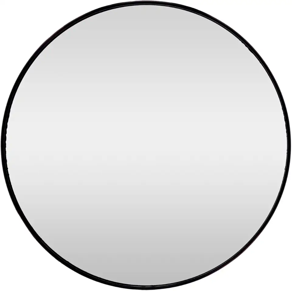 LYOR - Espelho Redondo de Acrílico com Ampliação 5x e Ventosas Preto 8,5cm