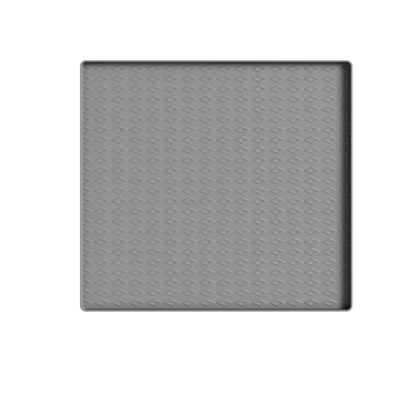 Alfombra Comedero Perro Tapete de Silicona for Mascotas (Perros y Gatos), antiderrame e Impermeable, fácil Limpiar(A Light Gray,65X60cm)