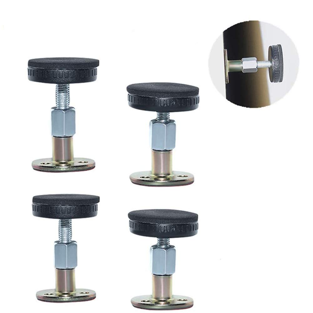 JULAN Adjustable Bed Frame Anti-Shake Tool,Headboard Stoppers with Furniture Pads and Screws,Bedside Headboards Prevent loosening Anti-Shake Fixer,Protect The Wall from Banging (4pack, 1.85-2.51