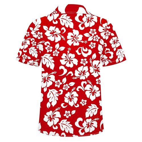 Image of Hawaiian Shirt for Men Tropical Shirts Summer Beach Button Down Short Sleeve Luau Aloha Floral Cruise Vacation Outfit 2026