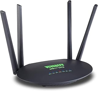 4G LTE Router with SIM Card Slot 300Mbps Unlocked Wireless Mobile WiFi Hotspot Routers with 4pcs Non-Detachable Antennas for B2/B4/B5/B12/B13/B17/B18/B25/B26, Sim Card Router Prepaid Hotspot