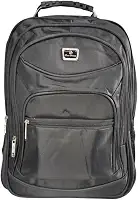Mochila Bolsa Notebook Impermeável com 5 Compartimentos Entrada USB e P2 Bolsos Laterais para Garrafa Alça Reforçada em Cabo de Aço Preta Linha Premium