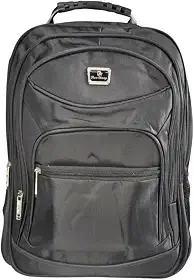 Mochila Bolsa Notebook Impermeável com 5 Compartimentos Entrada USB e P2 Bolsos Laterais para Garrafa Alça Reforçada em Cabo de Aço Preta Linha Premium