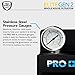 PRO+AQUA Elite Series GEN2 PRO-100-E 3-Stage Whole House Water Filtration System for City & Well Water with Pressure Gauges | Reduces Contaminants, Sediment, Chemicals, Heavy Metals, with 1” Ports