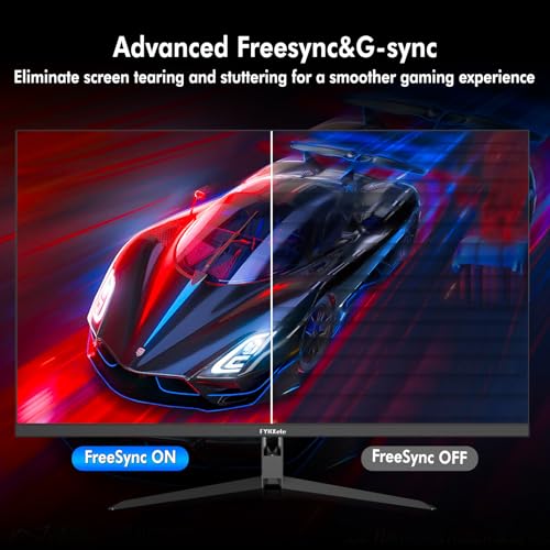 Image of FYHXele 32 inch 4K Gaming Monitor, UHD Fast IPS Panel 144Hz Monitor, Computer Monitor Support FreeSync, HDR400, 1ms, 100% sRGB, with DP, Type-C, HDMI2.0 /2.1, USB Hub, Support Wall-Black