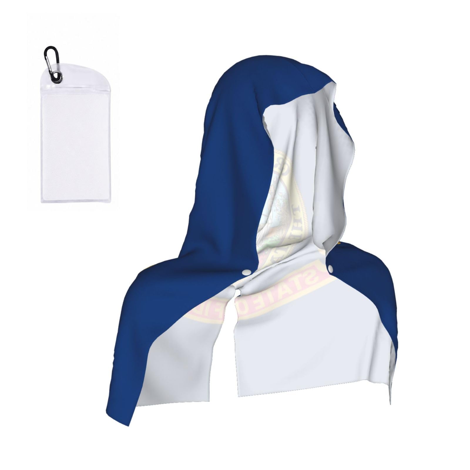 DUWAA Idaho State Flag Print Cooling Hooded Sports Towel, 30×60cm Quick Drying Summer Cool Head Wrap For Neck And Face