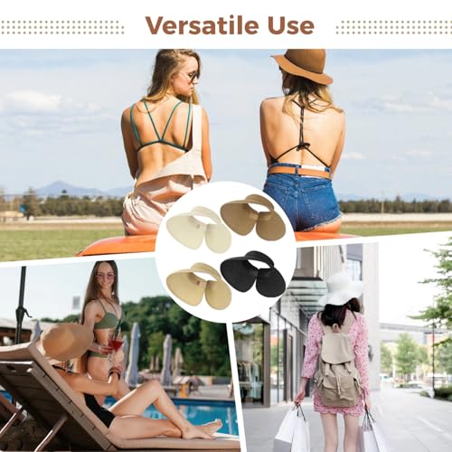 4 Sombreros Visera Plegables de Paja para Mujer miniatura 6