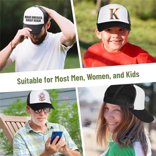 Image of 10 PCS Sublimation Blank Trucker Hats, Plain Baseball Caps with Adjustable Back Strap Unisex Mesh Caps for Men and Women DIY