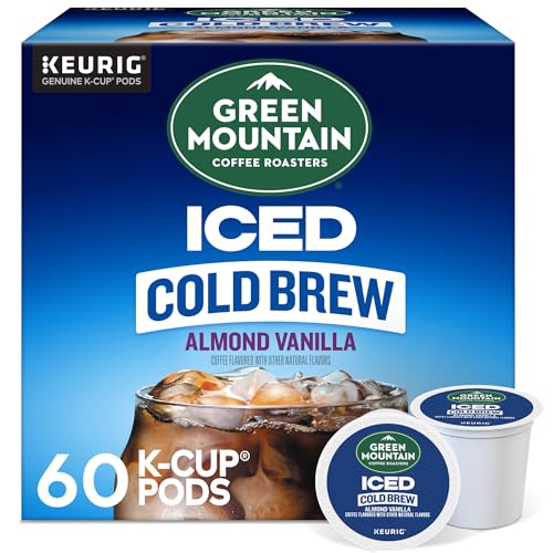 Green Mountain Coffee Roasters Almond Vanilla Iced Cold Brew Coffee, Single Serve Keurig K-Cup Pods...
