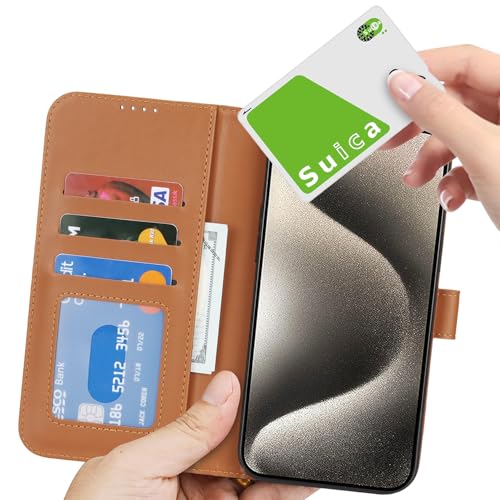 Image of for iPhone 15 Pro Max Case Wallet with Card Holder,for iPhone 15 Pro Max Wallet Case for Women Men,PU Leather Shockproof Magnetic Buckle Stand Flip Phone Case-Brown