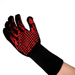 INMA, Par de Super Luva, Térmica, Pegador Ambidestra,Para Forno, Protege Panela Quente, Frigideira Quente, Mãos Punho, 800°c (1)