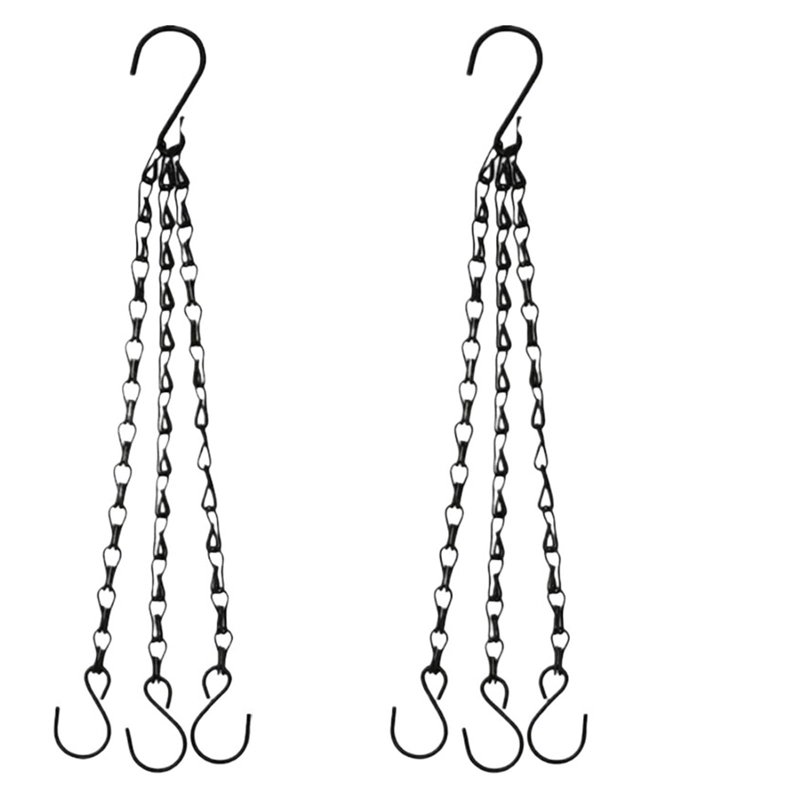 FJSNGPSBQPC 40cm, Home Garden Decor,Imitation Rattan Hanging Chain, Flower Pot With 3 Hooks Basin Hydroponic Plants Plant Grow(2pcs)