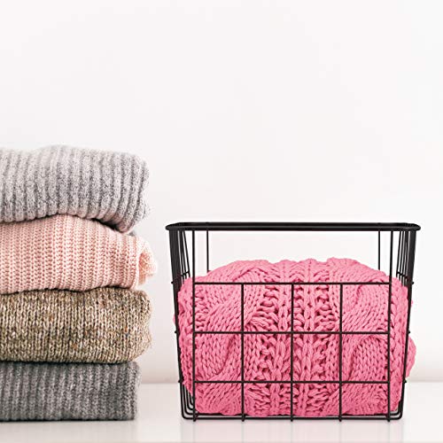 Relaxdays Drahtkorb 3er Set, rechteckig, Gitterkorb zur Aufbewahrung, HBT: 15,5 x 28 x 20 cm, Deko Metallkorb, gold