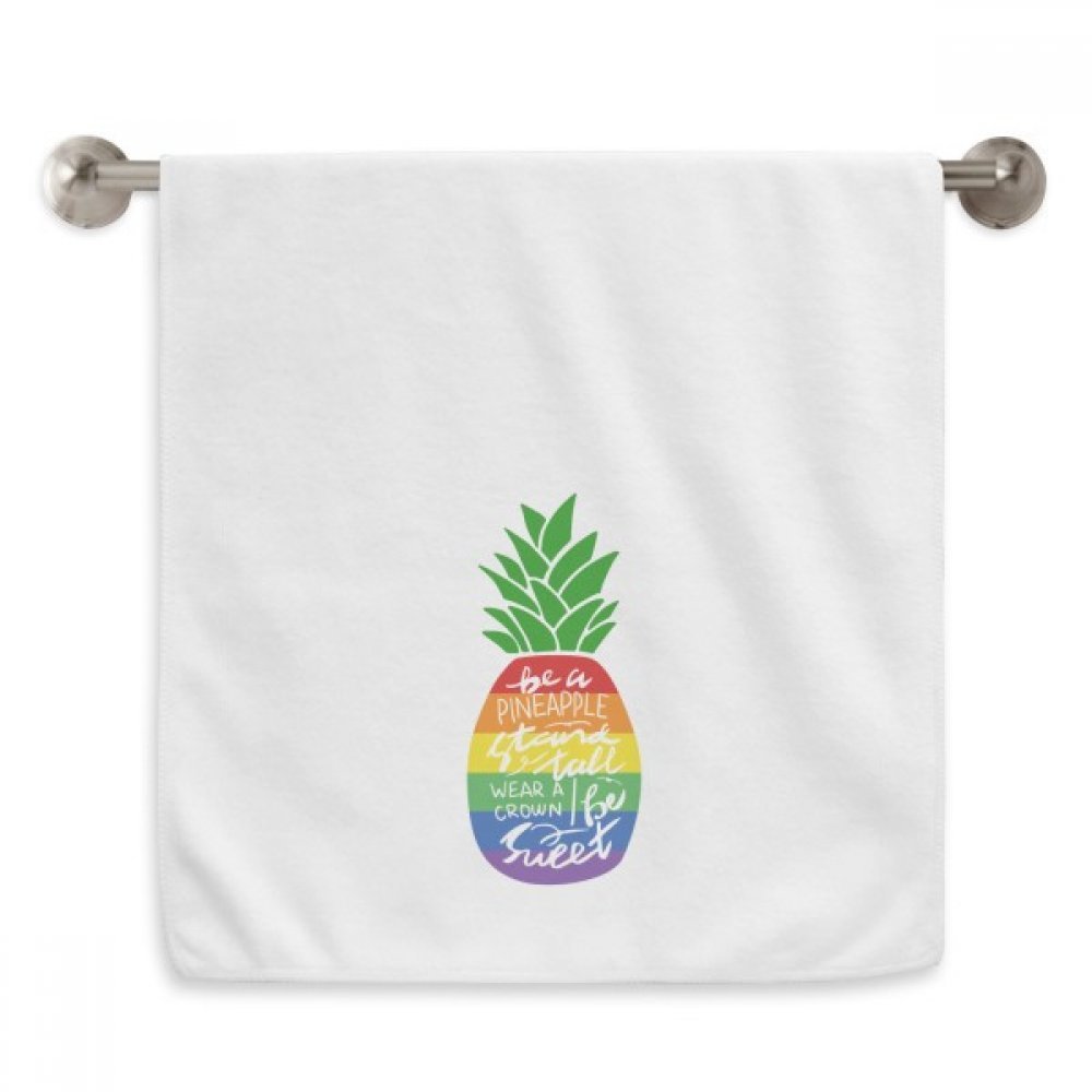 Serviette LGBT Ananas Arc-en-Ciel Moelleuse Anti-Irritation Visage 13x29"