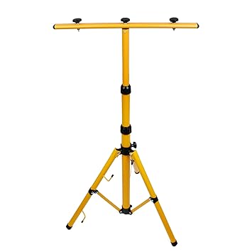 MCWOFI Adjustable Work Light Tripod Stand for LED Flood Light, Stainless Steel Foldable LED Work Light Tripod Bracket, for Home, Work, Garage, Camping, Indoor and Outdoor Emergency