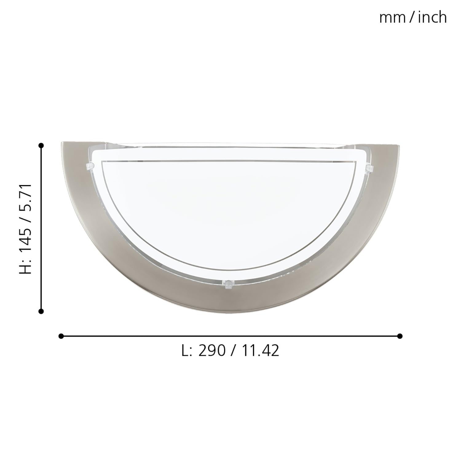Applique métal et verre - Nickel - EGLO