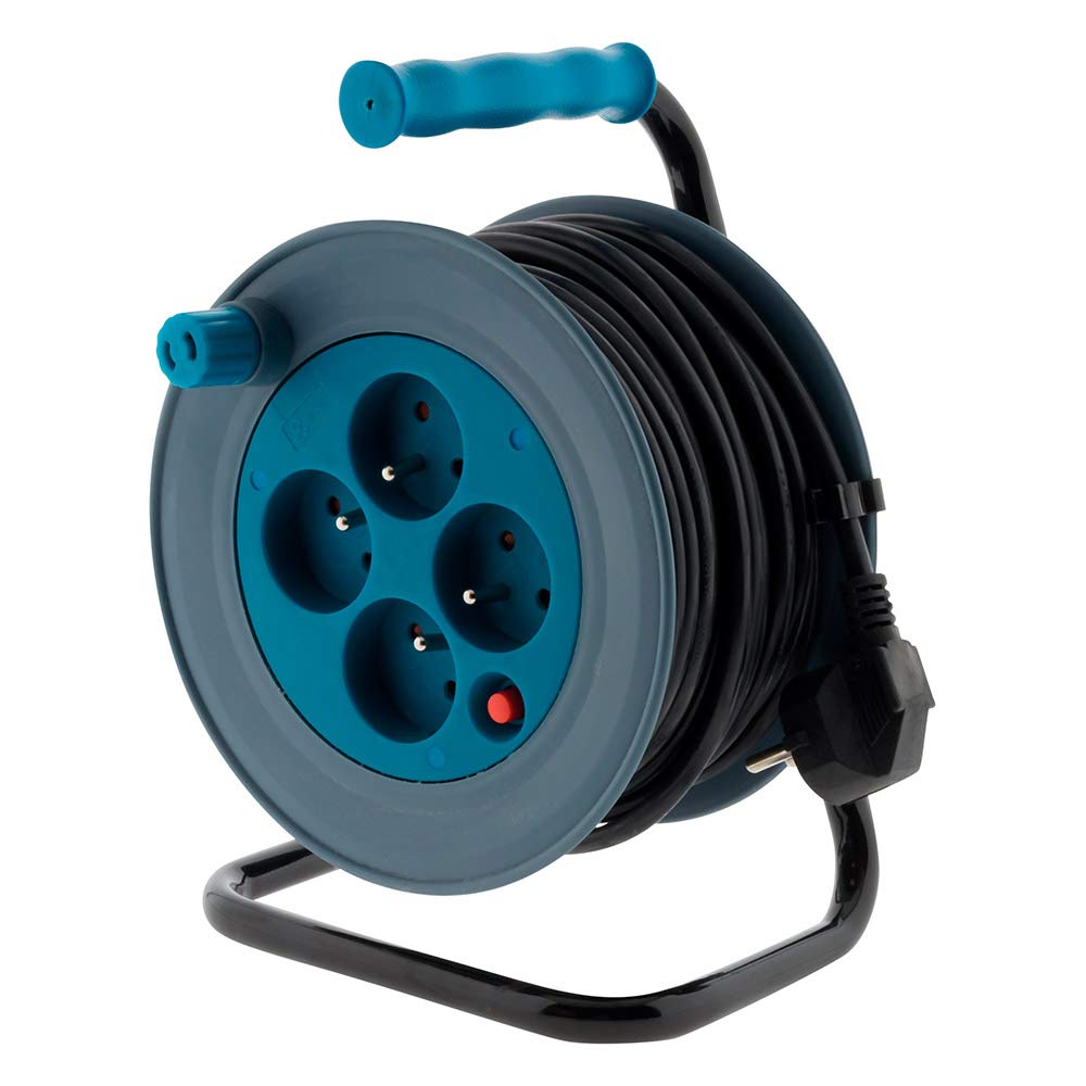 Zenitech - Enrouleur ménager 15m 3G1mm² - Bleu - 4