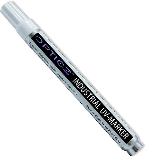 Opticz Marcador UV industrial de tinta azul invisible reactiva de luz negra