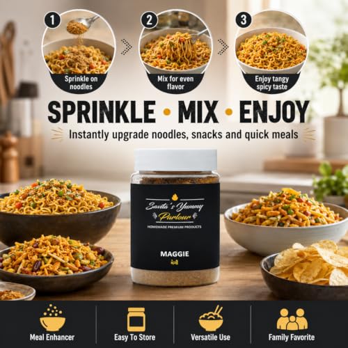 Image of Savita's Yummy Parlour Maggie Masala - 100g | Homemade Premium Instant Noodle Seasoning | Authentic Spice Blend for Rich Flavor