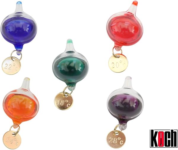 KOCH Galileo Thermomètre, (XL), 56 cm, 11 Boules, coloré - 2