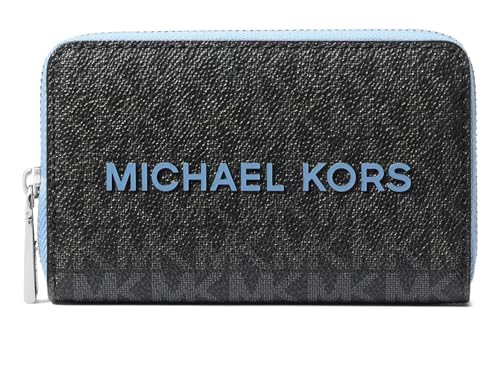 Image of Michael Kors Womens Jet Set Small Zip Around Card Case South Pacific One Size