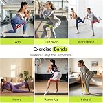 5-Pack Resistance Bands Set for Working Out, Strength Training, Stretching, Pilates, Yoga, Physical Therapy - Elastic Exercise Bands for Home Gym, Legs, Glutes, Arms - Ideal for Women & Men