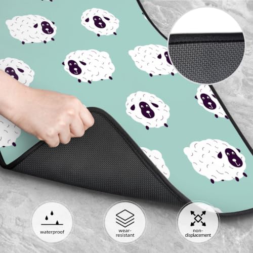 Alfombrillas para coche lavables que evitan resbalones diseño de oveja 4