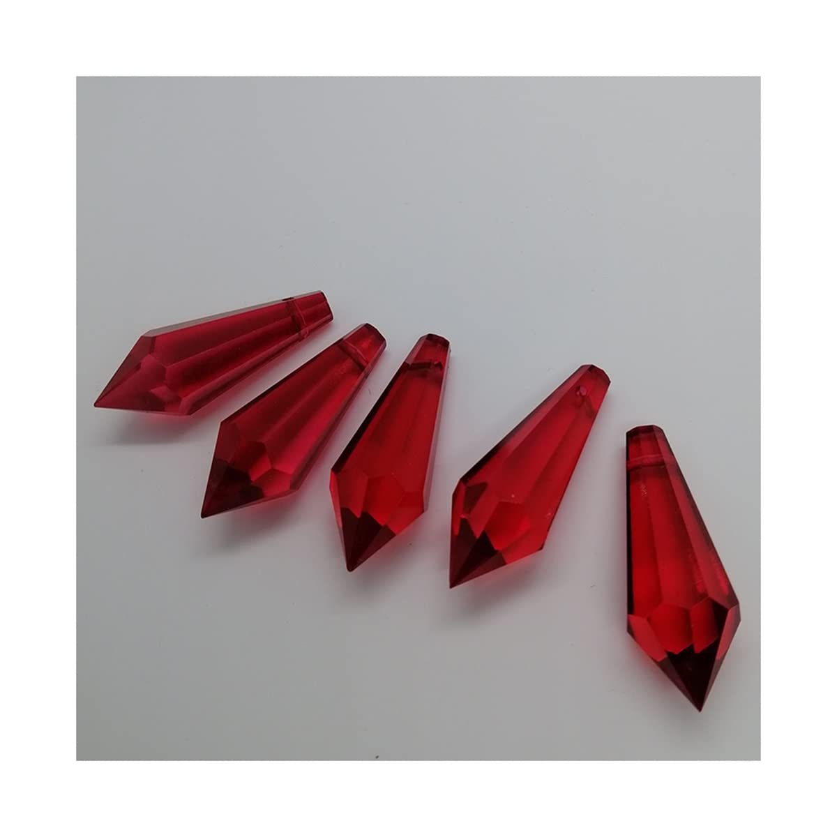 YUZGUHEY 10pcs/lot 38mm Colorful K9 Crystal Icicle Prisms Pendant Lamp Lighting Parts Hanging Crystals Replacement