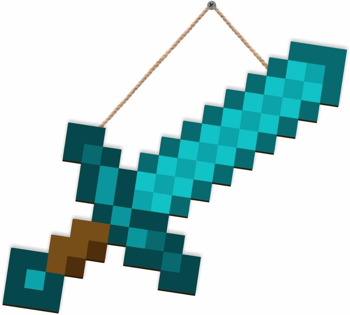 Paper Plane Design Wall Hanging Door Sign Wooden Wall Decor Plaque (MINECRAFT D)