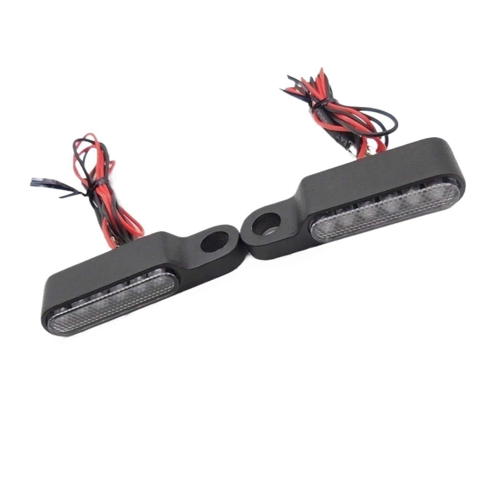 Luces de señalización Indicadores De Motocicleta Scooter 12 V | Indicadores de motocicleta Scooter de 12 V Luz de señal de giro(Black clear-L)