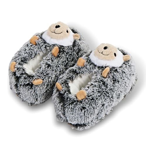 Image of Kids Animal Slippers, Soft Fuzzy Cozy House Shoes