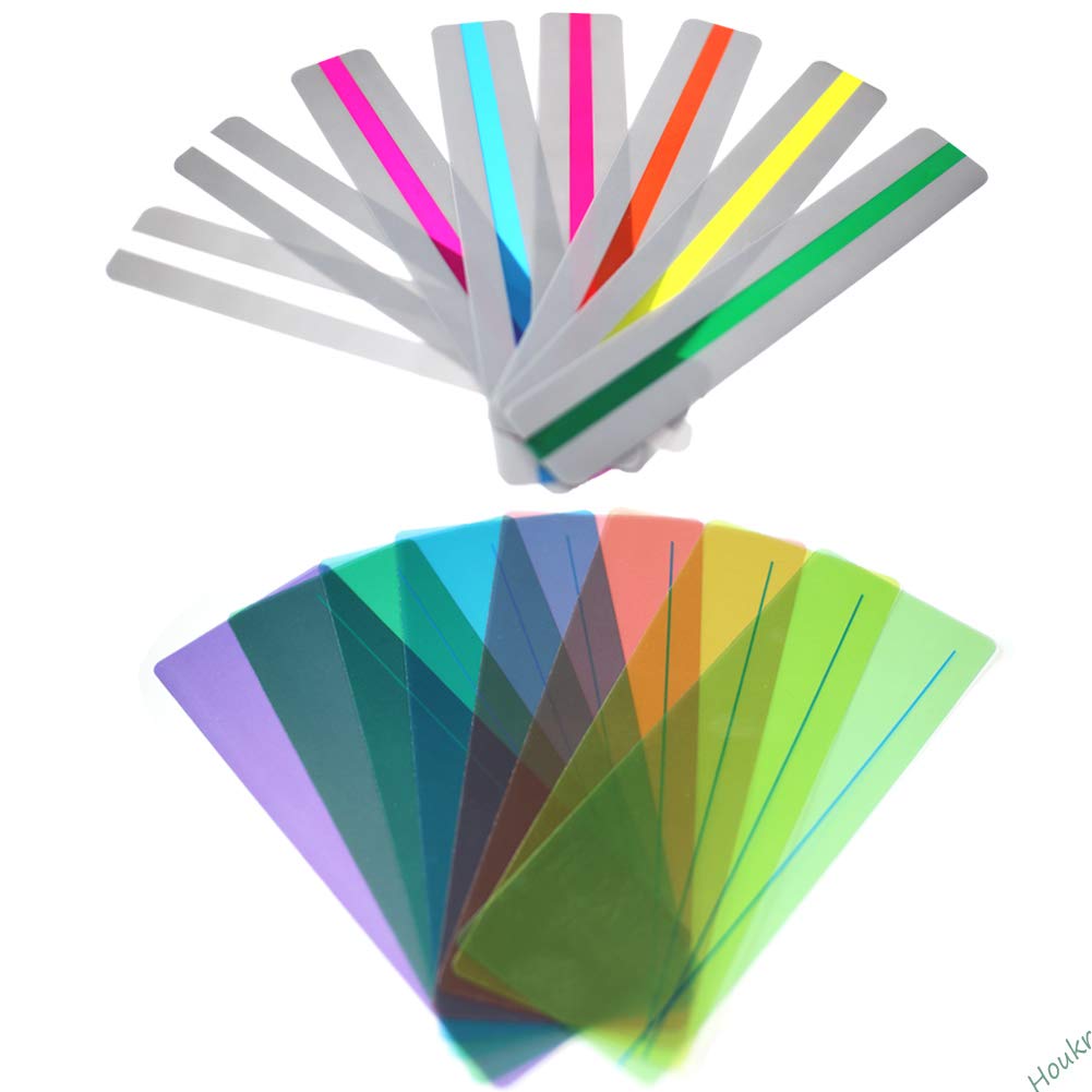 Set De 8 Superposiciones De Lectura Con Colores Y Tiras Guía – Ideal Para Dislexia, TDAH Y Estrés Visual, Incluye Funda Protectora