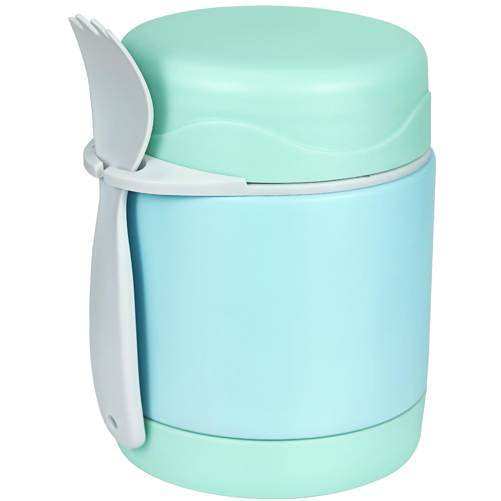 Soup Thermo for Kids - 10oz Insulated Food Jar with Spoon, Leak Proof Stainless Steel Wide Mouth Lunch Thermo Jar for School (Mint-Green)