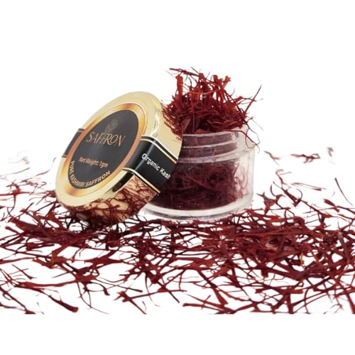 Image of Saffronia Mart Kashmiri Mongra Saffron | A++ Grade Kesar | Pure & Premium | Rich Aroma & Color | Perfect for Cooking & Beauty | Airtight Pack | FSSAI Certified |0.5 gm - pack of 5
