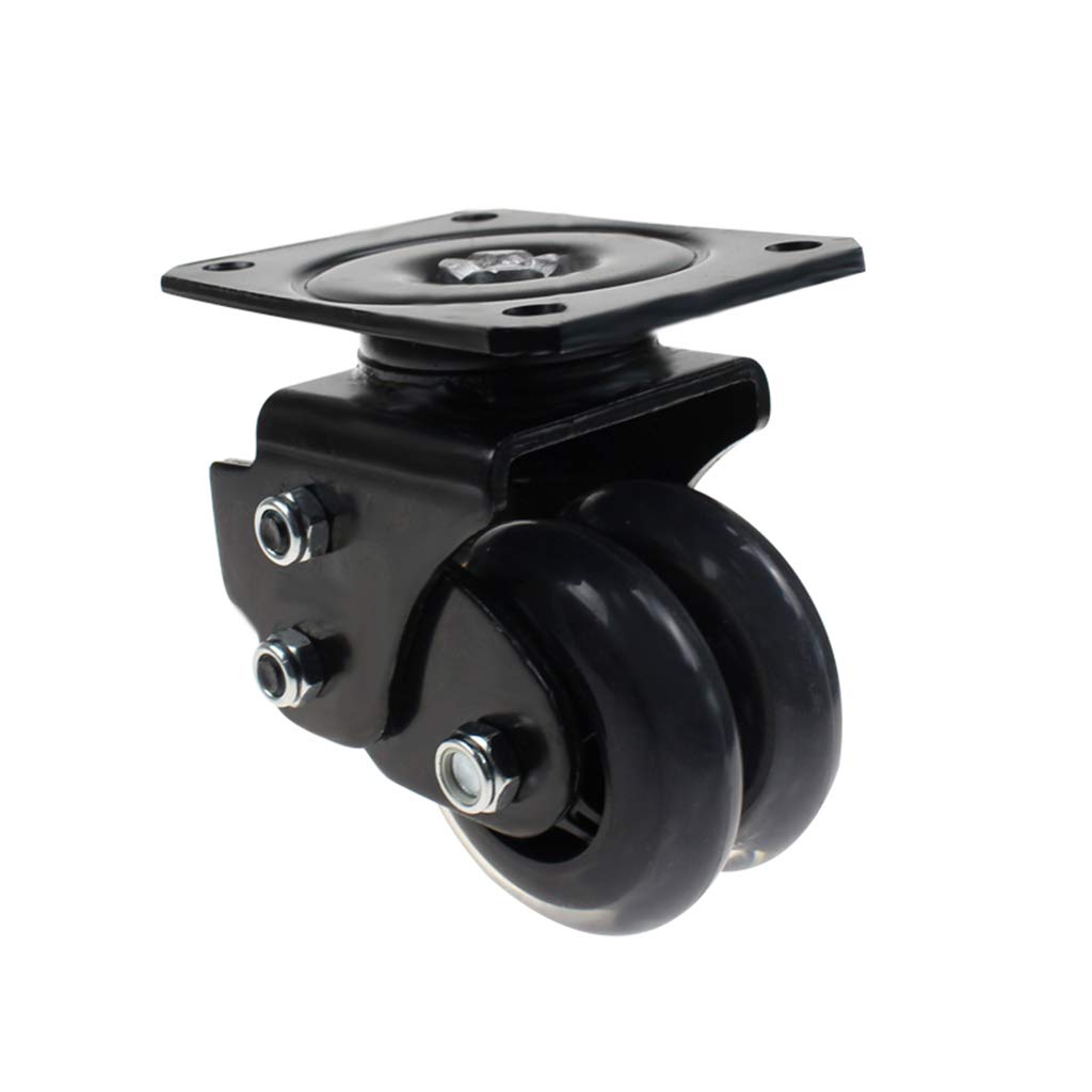 N / A Rotelle con, Ruote con Bloccaggio A 360 Gradi, Ruote CN Piastra Orientabile, Doppio Cuscinetto A Sfere con Rotelle, Ruote con Rotelle per Sedia ca Ufficio(Size:3in)