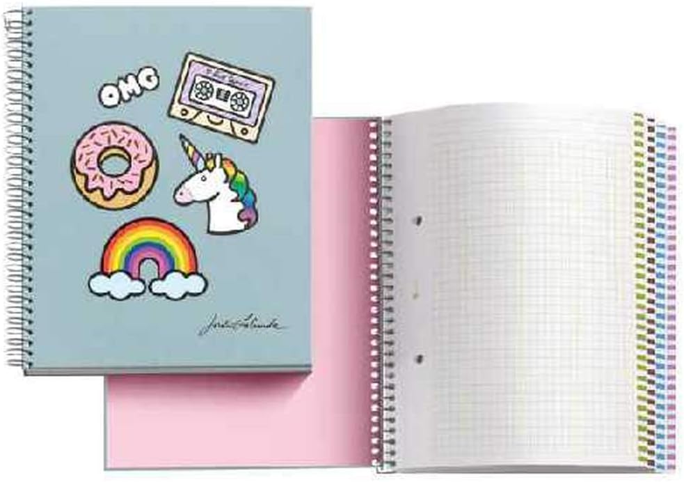 Michellius 47087 Ring Notebook, A5, Grid, Jordi Stickers
