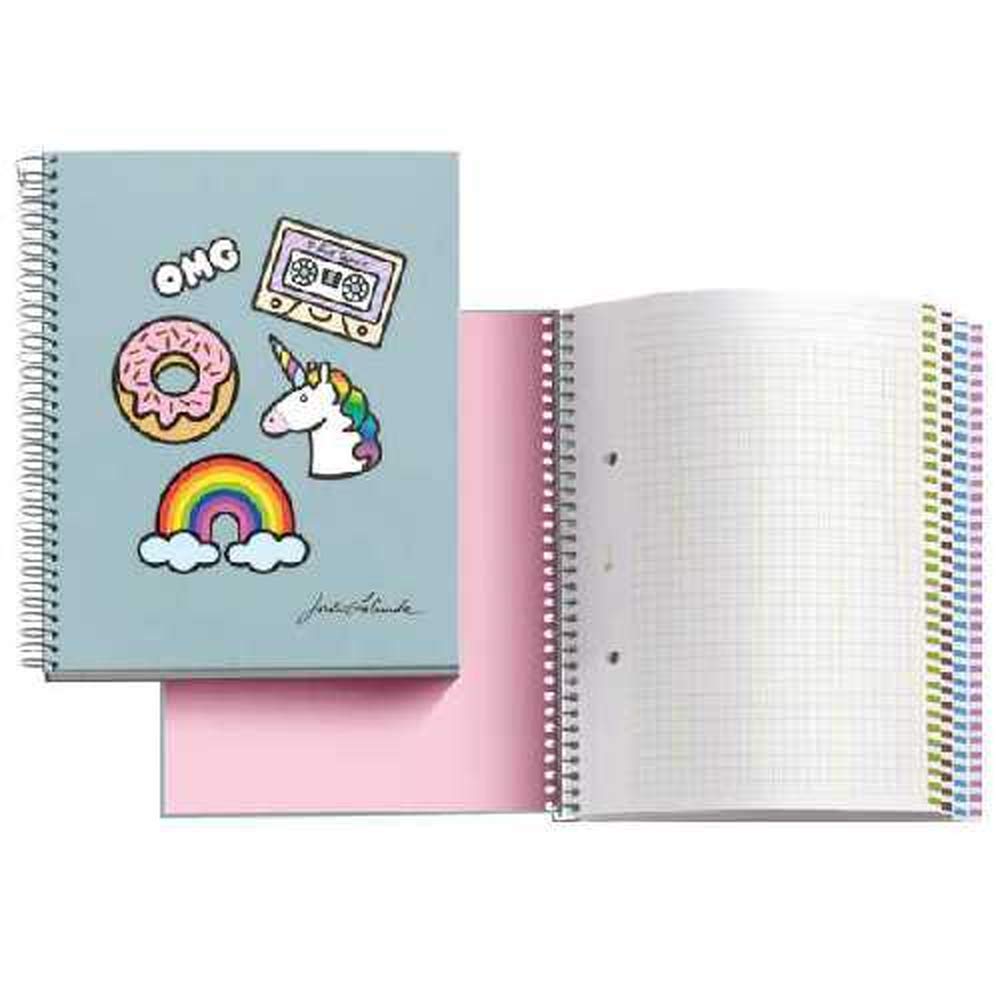 Michellius 47087 Ring Notebook, A5, Grid, Jordi Stickers