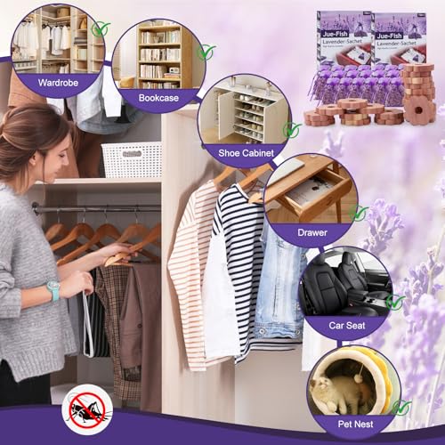 40 Stück Mottenschutz für Kleiderschrank, Zedernholz Mottenschutz, Kleidermottenfalle, Lavendel Gegen Motten - Natürlicher Kleiderschrank & Schubladen Mottenfalle - Natürlicher Kleiderschrank Duft