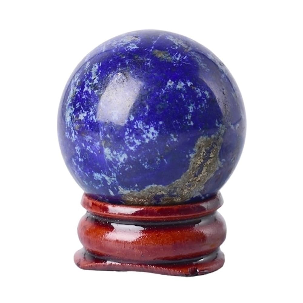LLMWFA Decorative Ball Lapis Lazuli Natural Crystal Mineral Ball, Quartz Sphere Diameter 30mm Large 1pc