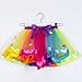 AIMAOMI Layered Skirt Girls' Kids Toddlers Mini Rainbow Tutu Skirt Bow Dance Dress Colorful Ruffle Tulle Fashion Clothes (Multicolor, 3-4 Years)