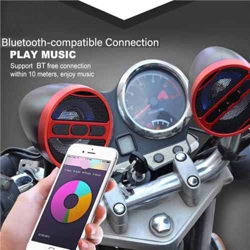 Parlante para manillar de motocicleta 12V con FM miniatura 5