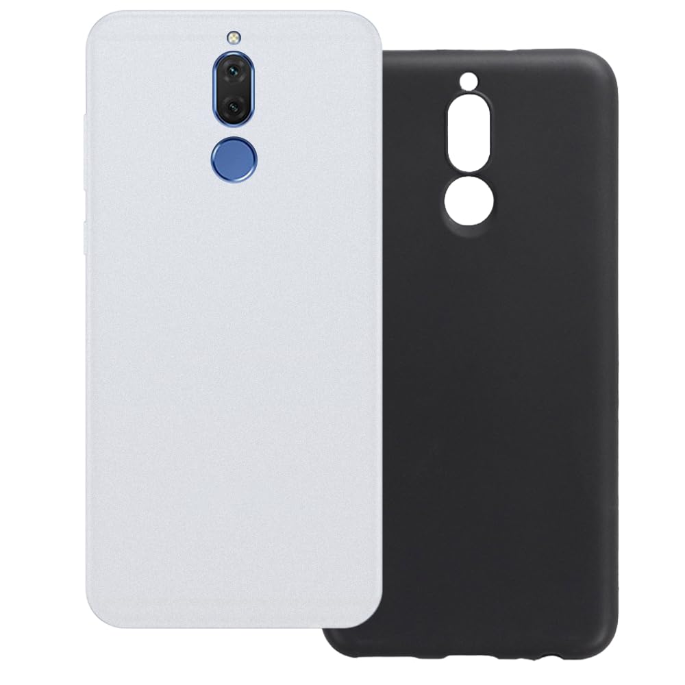 2-Pack TPU Case Compatible with Huawei Mate 10 Lite Phone Cover - Shockproof Flexible Protective Accessories with Precise Cutouts (White+Black)