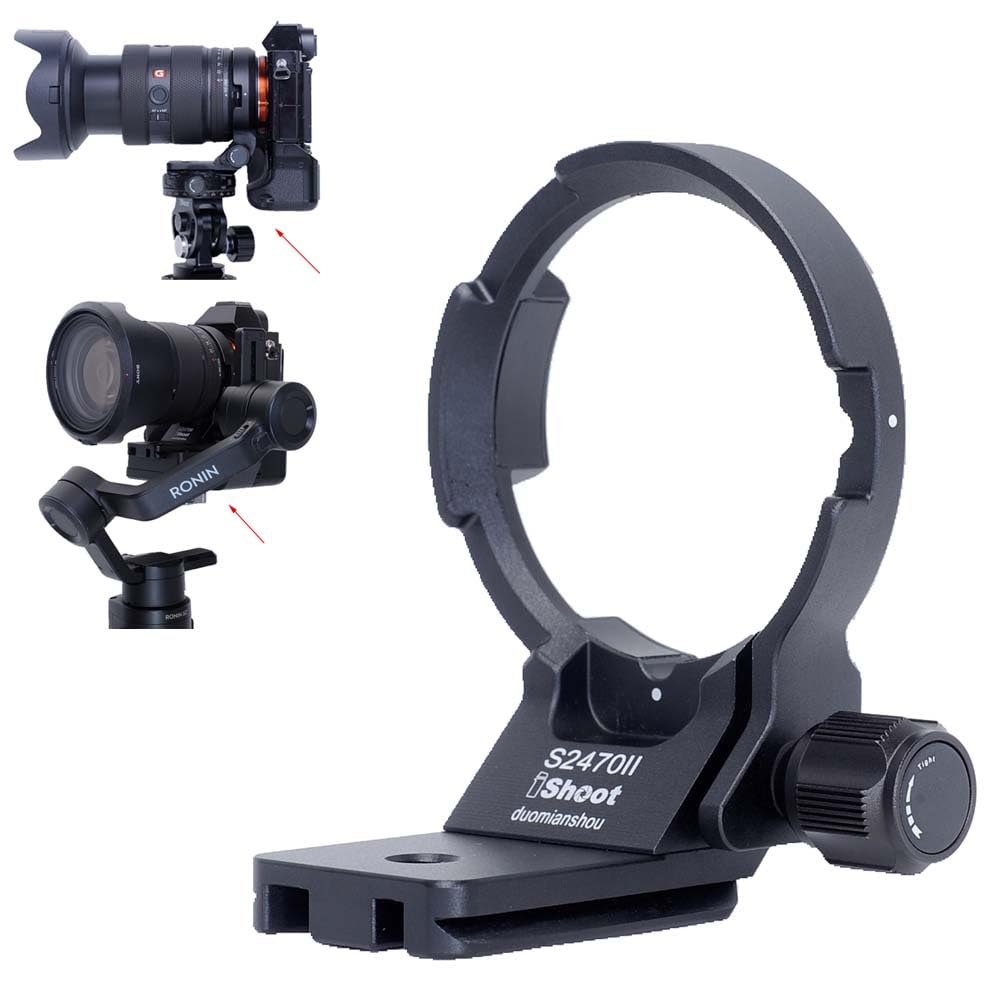 iShoot Lens Collar Tripod Mount Ring Compatible with Sony FE 16-35mm F2.8 GM II, FE 20-70mm F4 G, FE 24-70mm f/2.8 GM II