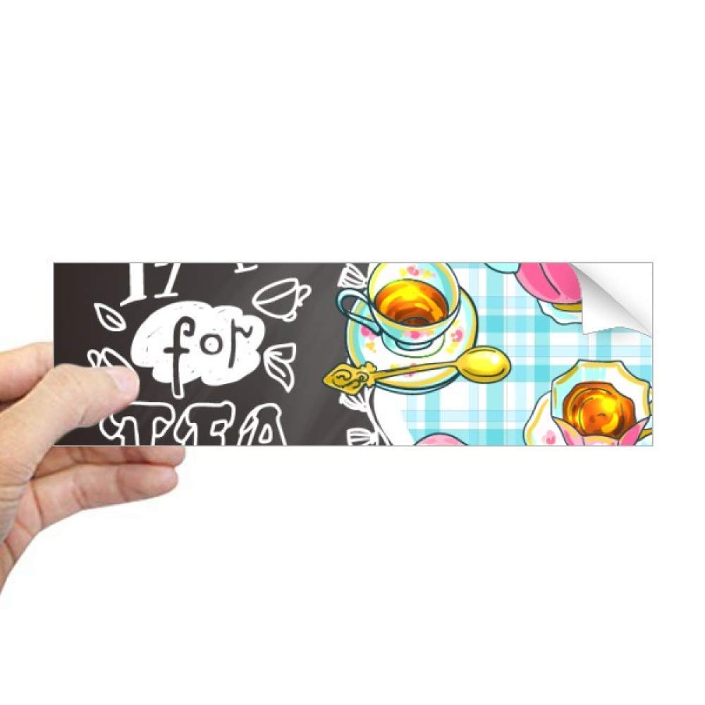 Sticker pour pare-chocs de voiture et cahier motif Cupcake et thé France