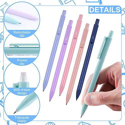 38 Pcs Mechanical Pencil Set,12 Pcs Cute Mechanical Pencils 0.7 Mm Pastel Mechanical Pencils With 8 Tubes Hb Pencil Refill,6 Pcs Erasers And 12 Pcs Cap Eraser Refills For Kids Girls Writing (0.7Mm) #TOP2
